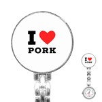 I love pork  Stainless Steel Nurses Watch Front