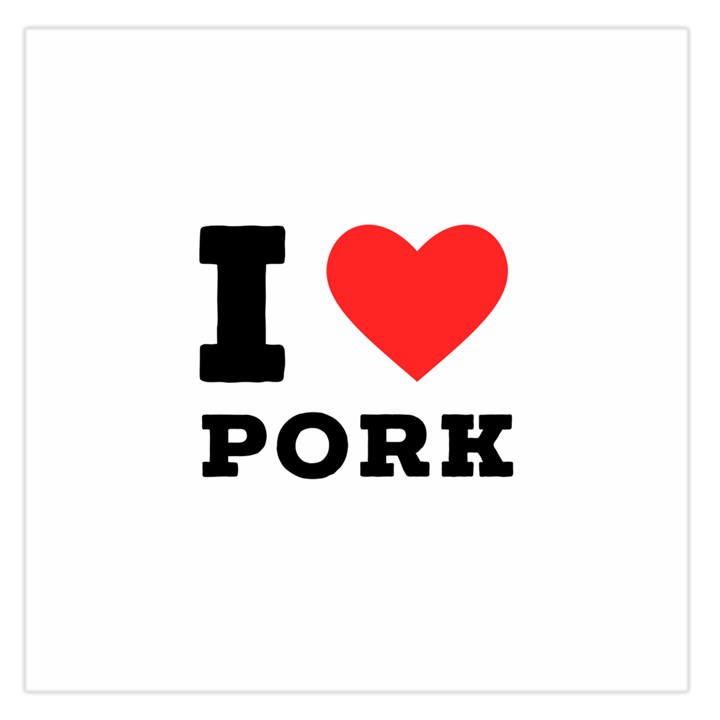 I love pork  Square Satin Scarf (36  x 36 )