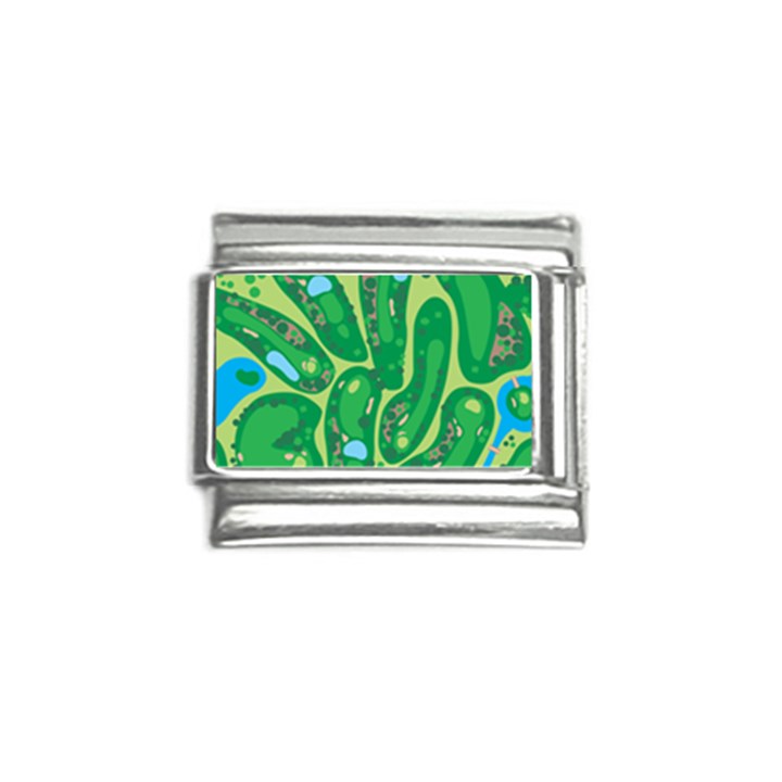 Golf Course Par Golf Course Green Italian Charm (9mm)