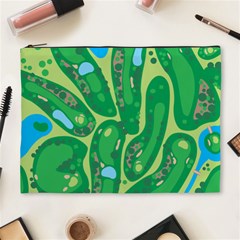 Golf Course Par Golf Course Green Cosmetic Bag (xl) by Cowasu