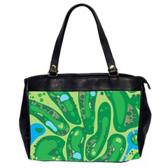 Golf Course Par Golf Course Green Oversize Office Handbag (2 Sides) by Cowasu