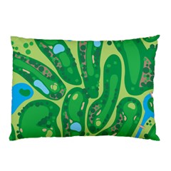 Golf Course Par Golf Course Green Pillow Case (two Sides) by Cowasu