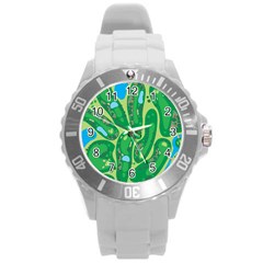 Golf Course Par Golf Course Green Round Plastic Sport Watch (l) by Cowasu