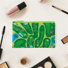 Golf Course Par Golf Course Green Cosmetic Bag (xs) by Cowasu