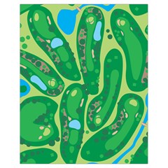 Golf Course Par Golf Course Green Drawstring Bag (small)