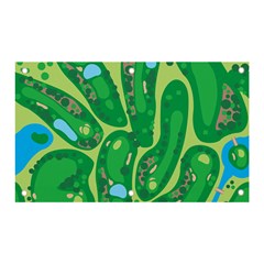 Golf Course Par Golf Course Green Banner And Sign 5  X 3  by Cowasu