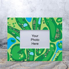 Golf Course Par Golf Course Green White Tabletop Photo Frame 4 x6  by Cowasu