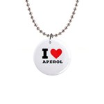 I love aperol 1  Button Necklace Front