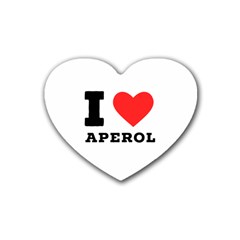 I Love Aperol Rubber Heart Coaster (4 Pack) by ilovewhateva