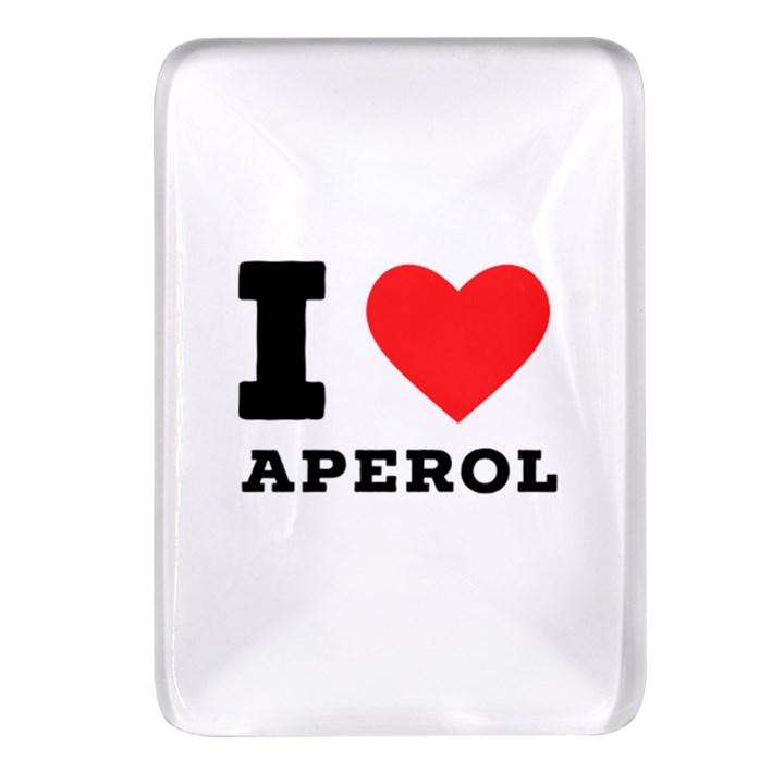 I love aperol Rectangular Glass Fridge Magnet (4 pack)