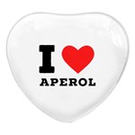 I love aperol Heart Glass Fridge Magnet (4 pack) Front