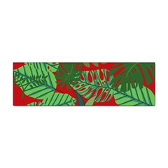 Leaves Leaf Nature Pattern Red Green Sticker Bumper (10 Pack) by Cowasu