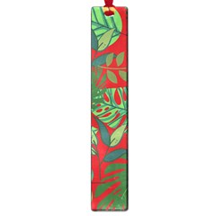 Leaves Leaf Nature Pattern Red Green Large Book Marks by Cowasu