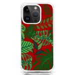 Leaves Leaf Nature Pattern Red Green iPhone 14 Pro TPU UV Print Case Front