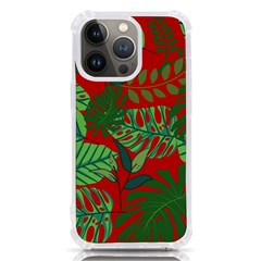 Leaves Leaf Nature Pattern Red Green Iphone 13 Pro Tpu Uv Print Case by Cowasu