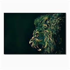 Angry Male Lion Postcards 5  X 7  (pkg Of 10) by Cowasu