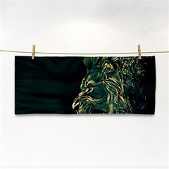 Angry Male Lion Hand Towel