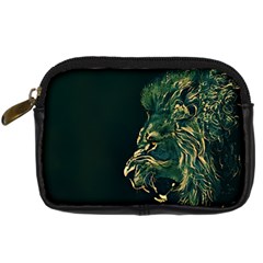 Angry Male Lion Digital Camera Leather Case by Cowasu