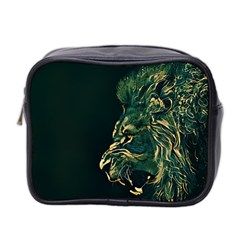 Angry Male Lion Mini Toiletries Bag (two Sides) by Cowasu