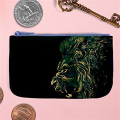 Angry Male Lion Large Coin Purse