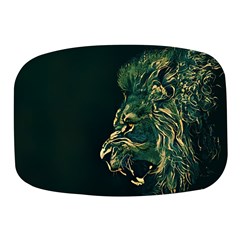 Angry Male Lion Mini Square Pill Box