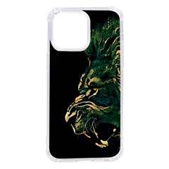 Angry Male Lion Iphone 14 Pro Max Tpu Uv Print Case by Cowasu