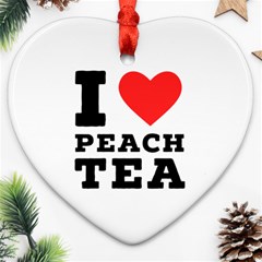 I Love Peach Tea Ornament (heart) by ilovewhateva