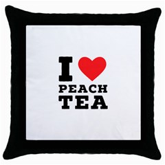 I Love Peach Tea Throw Pillow Case (black) by ilovewhateva