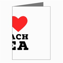 I Love Peach Tea Greeting Cards (pkg Of 8) by ilovewhateva