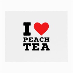 I Love Peach Tea Small Glasses Cloth by ilovewhateva