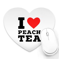 I Love Peach Tea Heart Mousepad by ilovewhateva