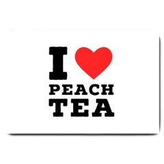 I Love Peach Tea Large Doormat by ilovewhateva