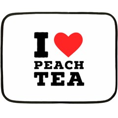 I Love Peach Tea Fleece Blanket (mini) by ilovewhateva