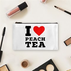 I Love Peach Tea Cosmetic Bag (small) by ilovewhateva