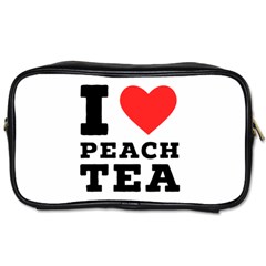 I Love Peach Tea Toiletries Bag (one Side) by ilovewhateva