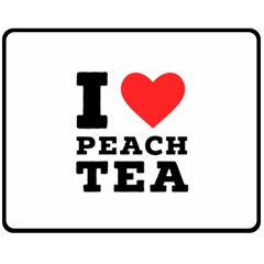 I Love Peach Tea Fleece Blanket (medium)