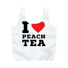 I Love Peach Tea Full Print Recycle Bag (m) by ilovewhateva