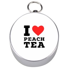 I Love Peach Tea Silver Compasses by ilovewhateva