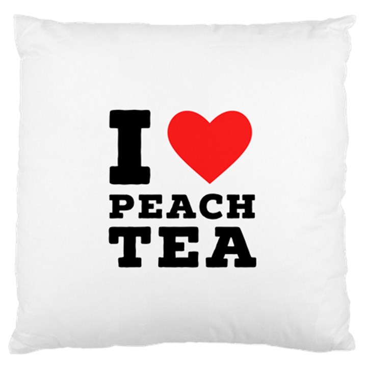 I love peach tea Large Premium Plush Fleece Cushion Case (Two Sides)