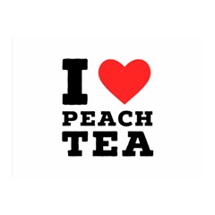 I Love Peach Tea Two Sides Premium Plush Fleece Blanket (mini) by ilovewhateva