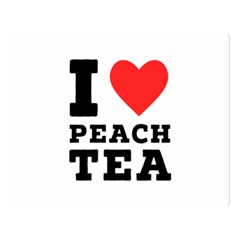 I Love Peach Tea Two Sides Premium Plush Fleece Blanket (large) by ilovewhateva