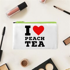 I Love Peach Tea Cosmetic Bag (xs) by ilovewhateva