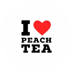 I Love Peach Tea Wooden Puzzle Round by ilovewhateva