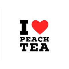 I Love Peach Tea Premium Plush Fleece Blanket (medium) by ilovewhateva