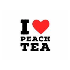 I Love Peach Tea Premium Plush Fleece Blanket (extra Small) by ilovewhateva