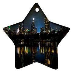 New York Night Central Park Skyscrapers Skyline Ornament (star) by Cowasu