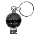 New York Night Central Park Skyscrapers Skyline Nail Clippers Key Chain Front