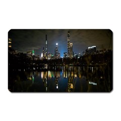 New York Night Central Park Skyscrapers Skyline Magnet (rectangular) by Cowasu