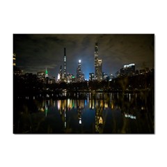 New York Night Central Park Skyscrapers Skyline Sticker A4 (10 Pack) by Cowasu