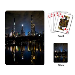 New York Night Central Park Skyscrapers Skyline Playing Cards Single Design (rectangle) by Cowasu